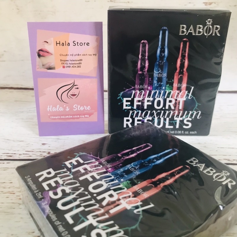 Tinh chất dưỡng da cô đặc  Nâng cơ giảm nhăn từ Đức Babor Ampoules Minimal Effort Maximum Results Beauty Effect Set INT