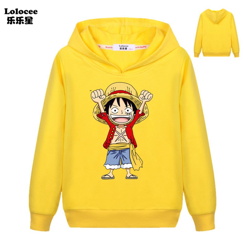 Áo Hoodie In Hình Hoạt Hình One Piece Thời Trang Xuân Thu 2019 Cho Bé Trai