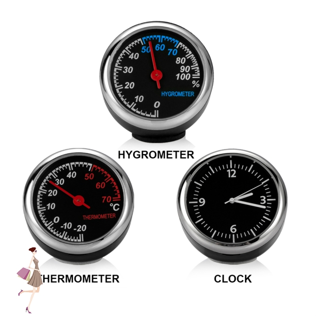Đồng hồ mini đo nhiệt độ độ ẩm cho xe ô tô