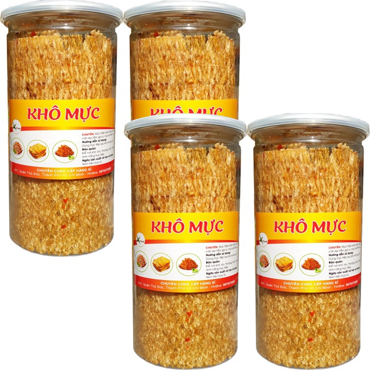 [Combo 2 Hũ] Khô Mực Cán Ép Tẩm Gia Vị - Mỗi Hũ 200g Hiệu SK FOOD