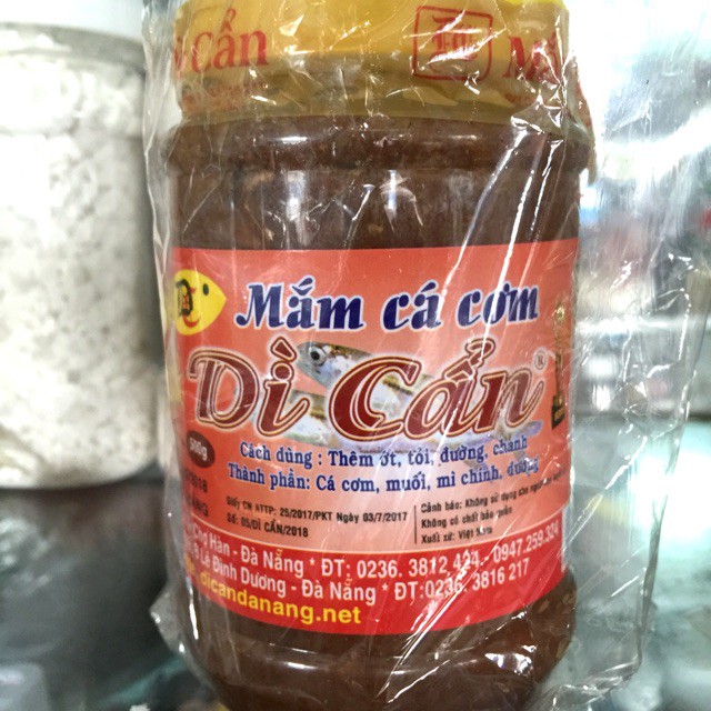 COMBO 5 HŨ MẮM CÁ CƠM DÌ CẨN - đặc sản đà nẵng ( hũ 500gr )