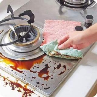 Set 10 khăn lau bếp đa năng 2 mặt - Thấm hút nước tốt sợi bông nhung dày dặn RF192