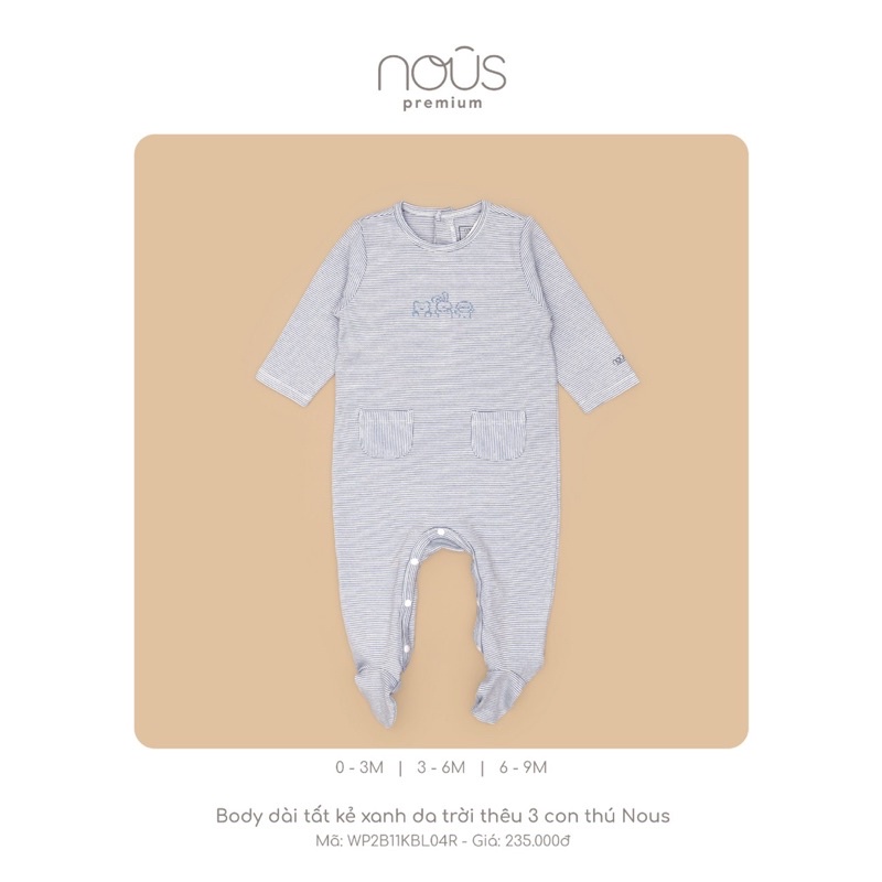 [Nhùn nhùn]BODY NOUS DÀI TAY Có tất thu đông CHO BÉ (0-3m đến 9-12m)