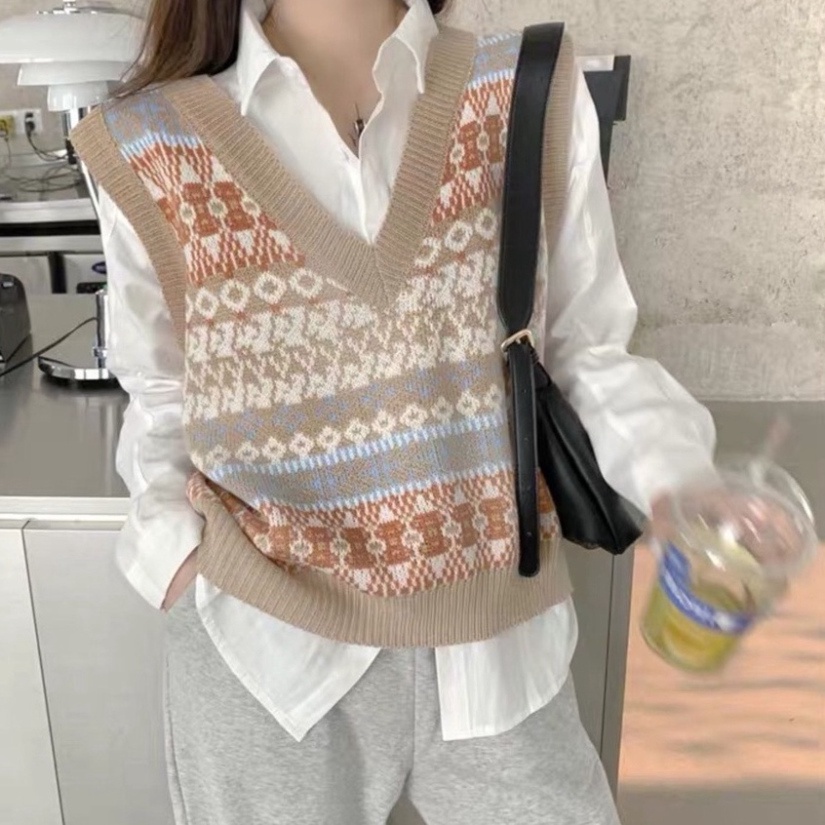 Gile Len Nữ GUMAX Dáng Rộng, Áo Len Gile Nữ Form Rộng Mặc Đi Chơi Kiểu Dáng Hàn Quốc | BigBuy360 - bigbuy360.vn