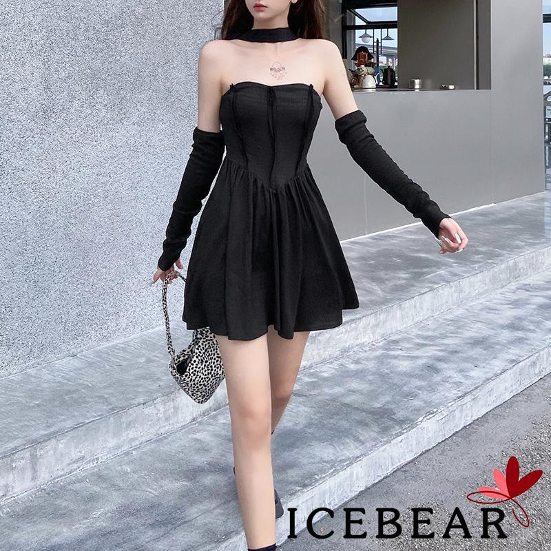 Đầm ngắn hở lưng màu sắc thời trang cho nữ