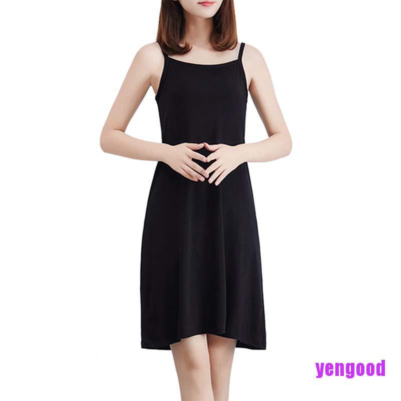 Đầm Hai Dây Màu Sắc Đơn Giản Xinh Xắn Cho Nữ