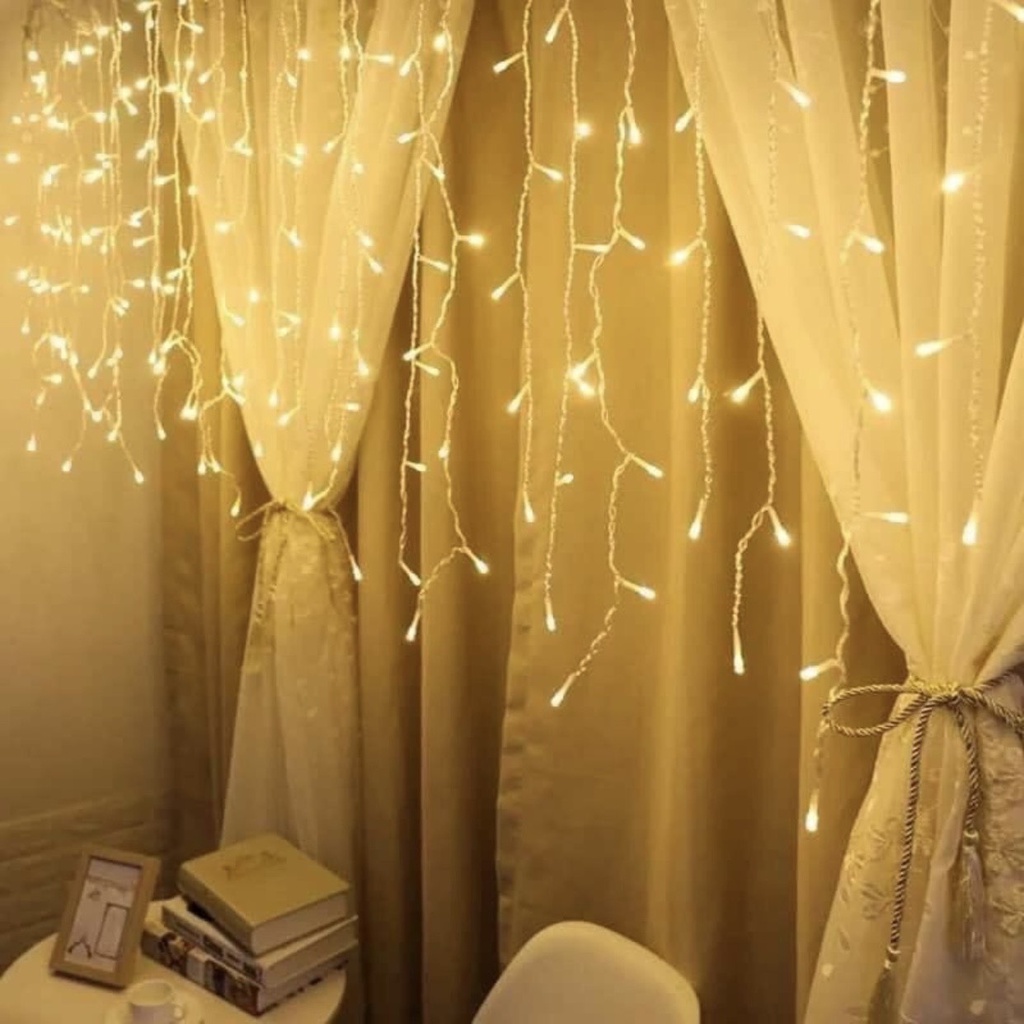ĐÈN LED MÀNH THẢ TRANG TRÍ 4M - 20 SỢI ÁNH SÁNG VÀNG, dây led Trang trí quán cà phê, nhà hàng, tiệc cưới, sự kiện...,