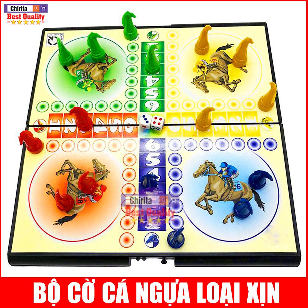 Bộ Đồ Chơi Bàn Cờ Cá Ngựa LOẠI XỊN - Chất Liệu Nhựa An Toàn Cao Cấp