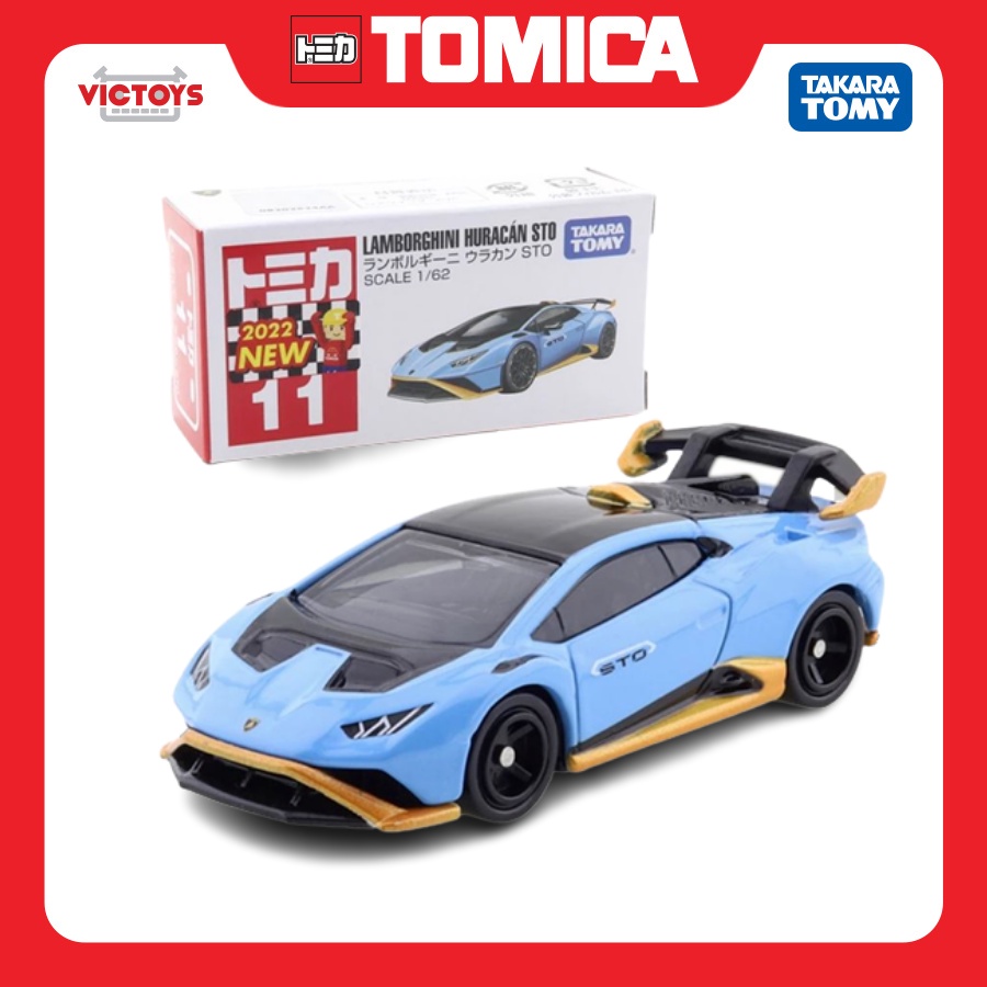 Xe mô hình Tomica No.11 Lamborghini Hurracan STO 174783 Fullbox Chính Hãng Takara Tomy - Victoys