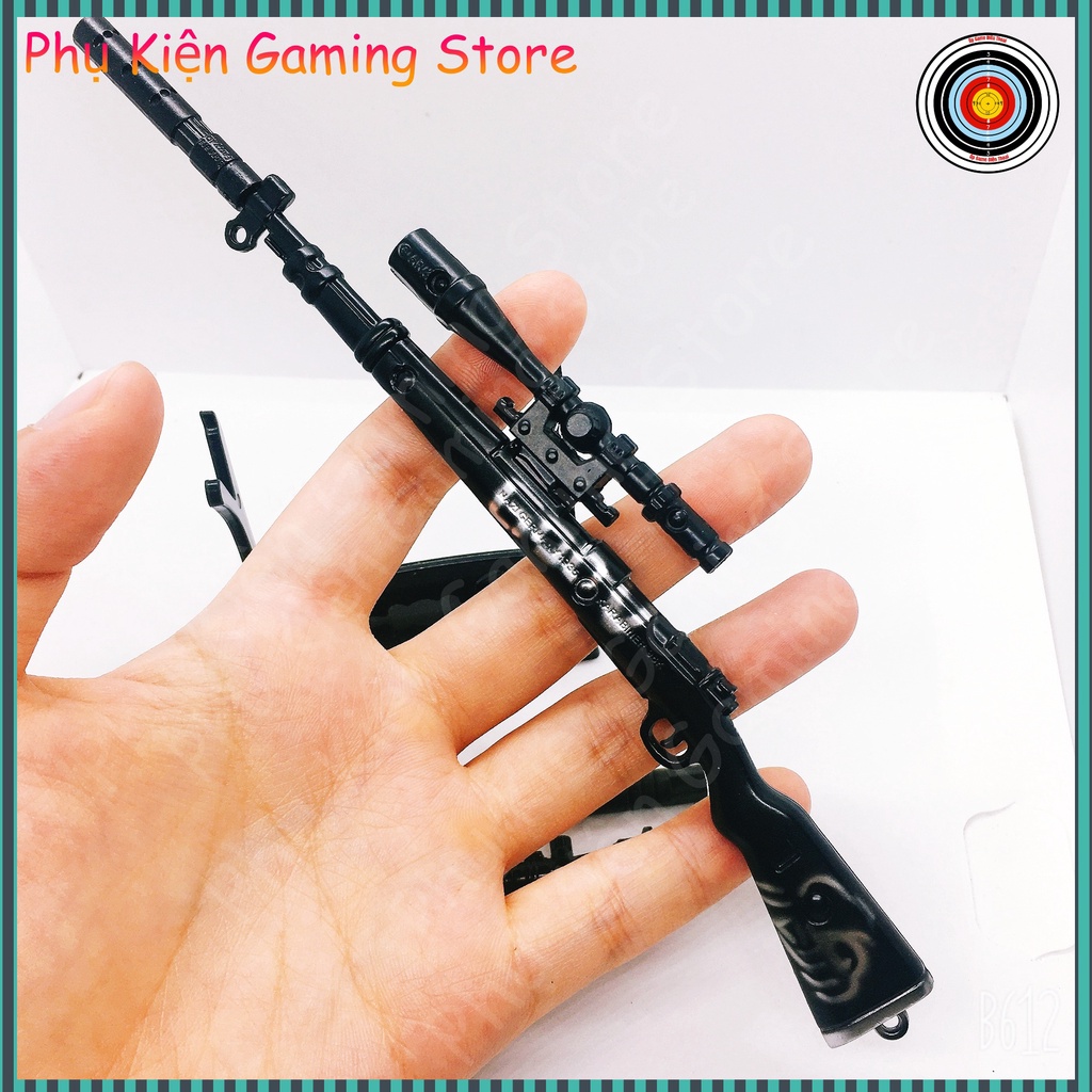 Mô hình súng pubg kim loại lắp ráp K98 Skin Ngụy Thần dài 20cm mô phỏng giống thật trong game [TẶNG KỆ ĐỠ]