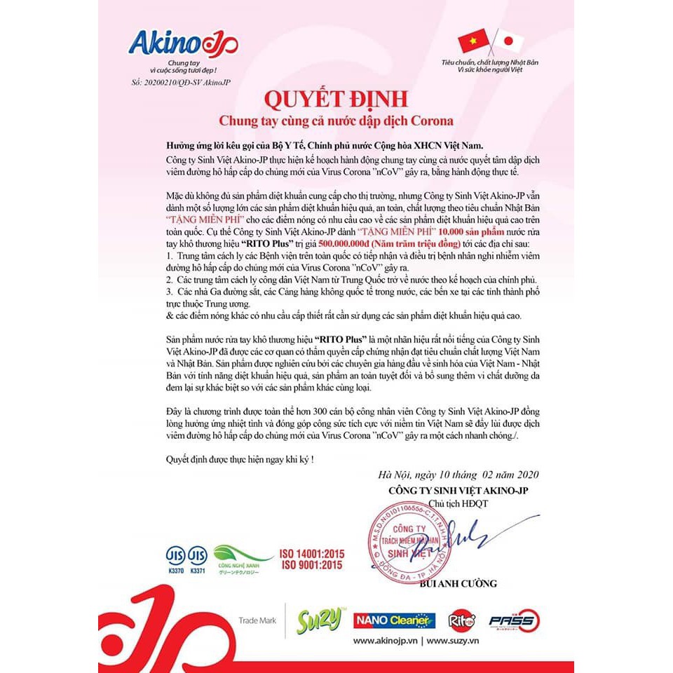 ( Chính Hãng) Gel Rửa Tay Khô RITO Nhật Bản 180ml | BigBuy360 - bigbuy360.vn