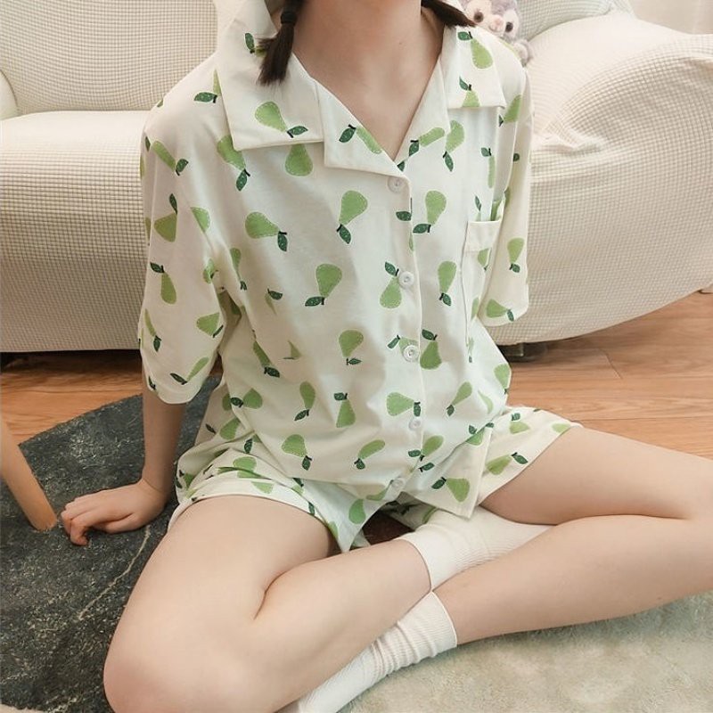 Bộ pijama cộc tay nữ  LYRA, bộ đồ mặc nhà, đồ ngủ dáng rộng họa tiết siêu xinh