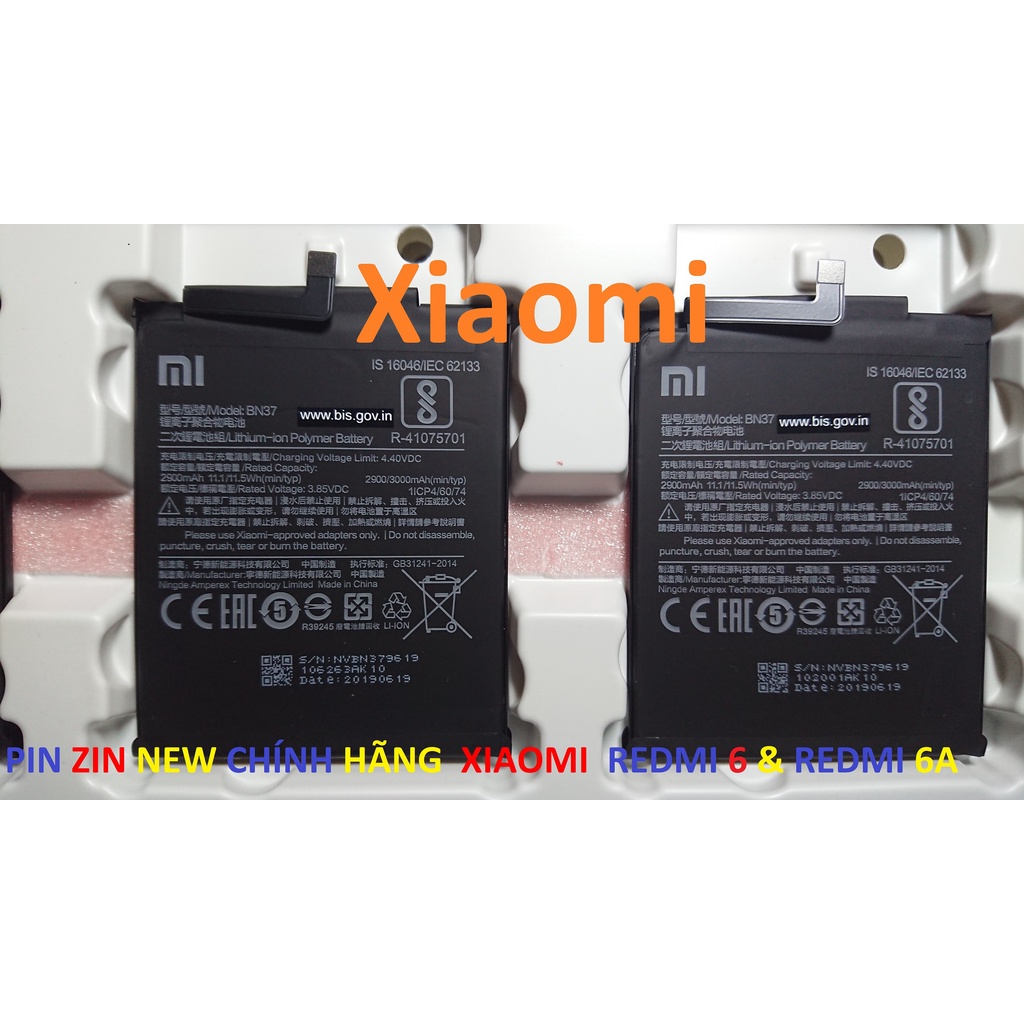 PIN ZIN NEW CHÍNH HÃNG XIAOMI REDMI 6 & REDMI 6A-BN37