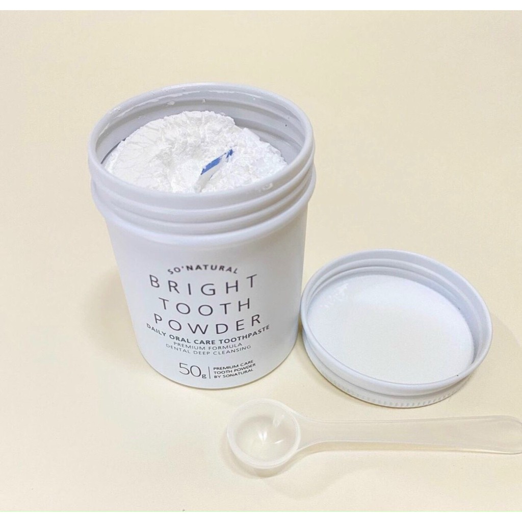 Bột Đánh Răng Bring Tooth Powder So Natural Từ Thiên Nhiên, Bột Đánh Răng Than Hoạt Tính, Trắng Răng 1 Hộp