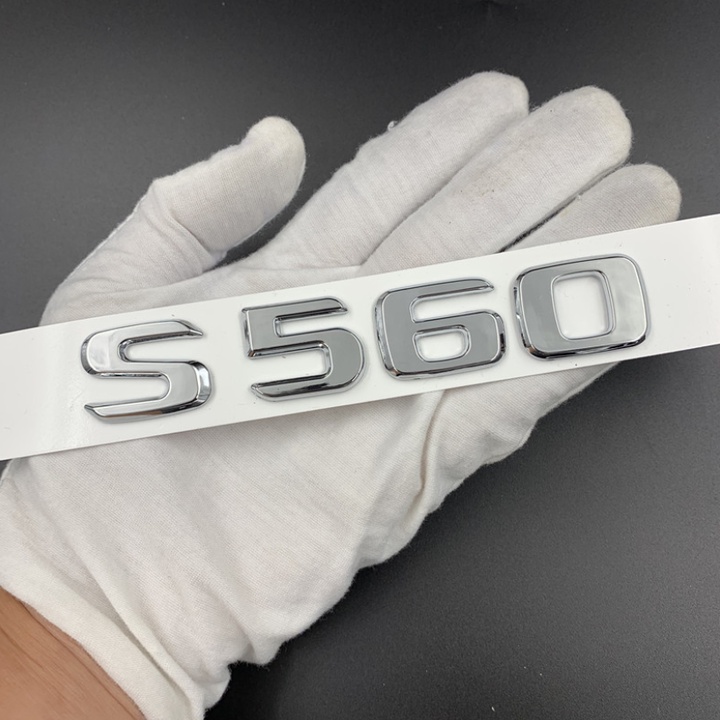 Decal tem chữ S650 / S600 / S560 dán đuôi xe ô tô Maybach