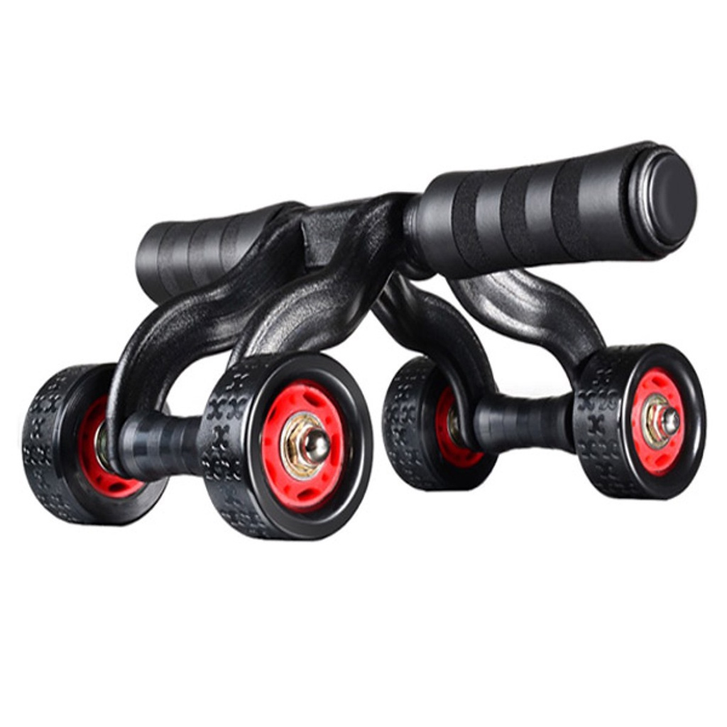 Con Lăn 4 Bánh Tập Cơ Bụng Cao Cấp – Dụng Cụ Tập Bụng 4 Bánh – Tập Thể Hình, Tập Gym, Tập Bụng 6 Múi Amalife