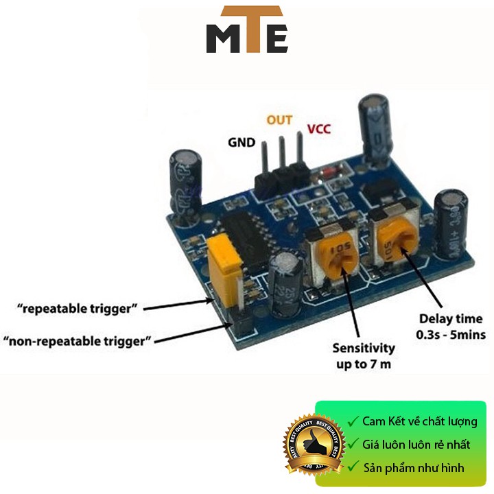 Mạch cảm biến thân nhiệt chuyển động Pir HC SR501 - Module arduino