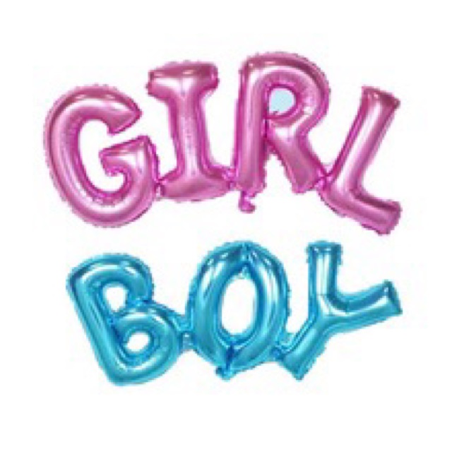 [Tặng quà] Bóng chữ BOY, GIRL tặng kèm bóng vương miện
