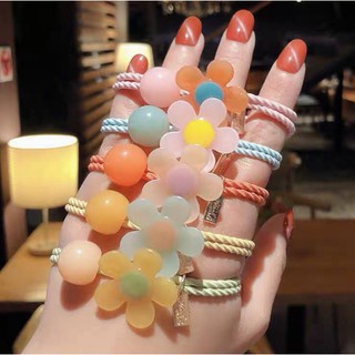 Dây buộc tóc đính đá hình hoa xinh xắn