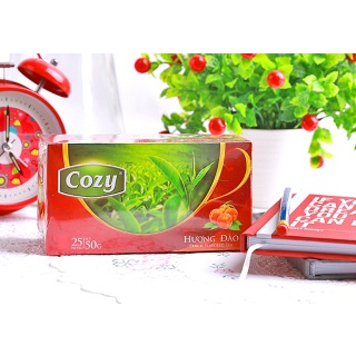 TRÀ COZY HƯƠNG ĐÀO - hộp 50gr ( 25 gói x 2gr )