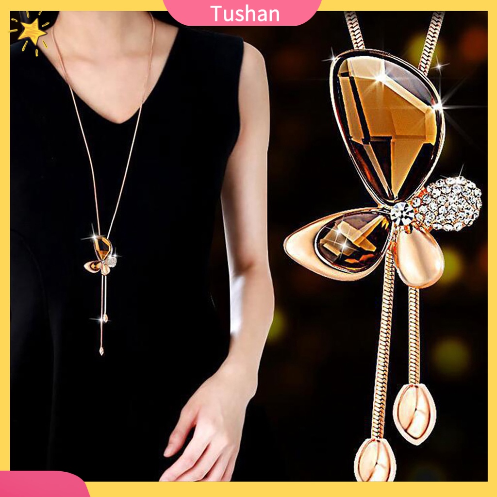 Dây Chuyền Hợp Kim Hình Bướm Đính Đá Xinh Xắn Dành Cho Nữ