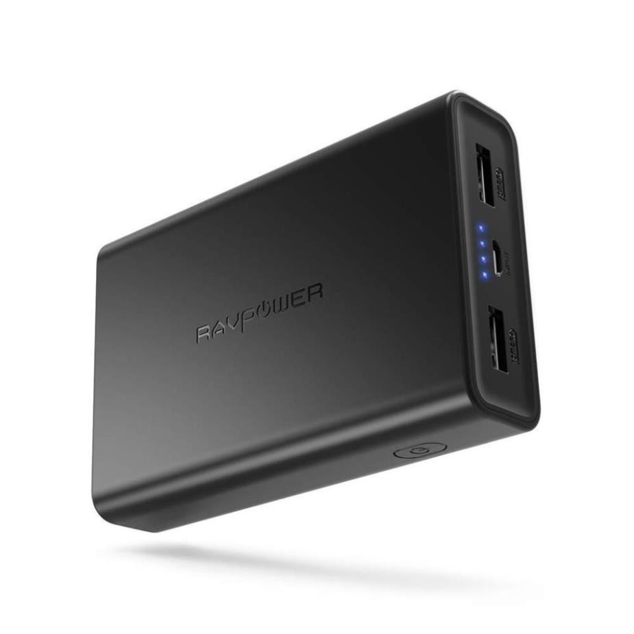 Pin Sạc Dự Phòng RAVPower 10000mAh RP-PB005 Power Bank Black- Thương hiệu USA- Hàng Chính hãng