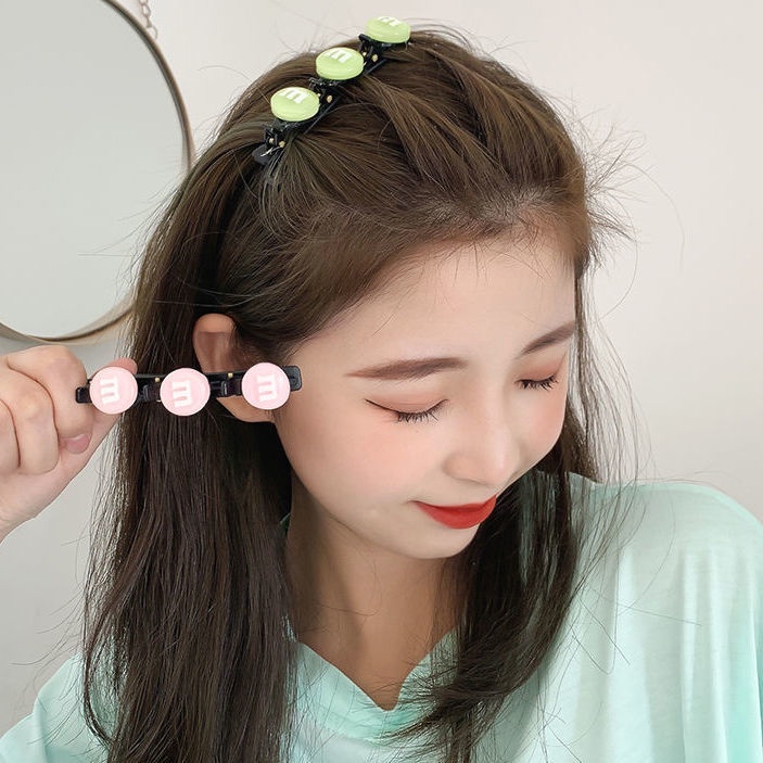 Kẹp tóc bện đơn giản dễ thương phong cách Hàn Quốc cho nữ