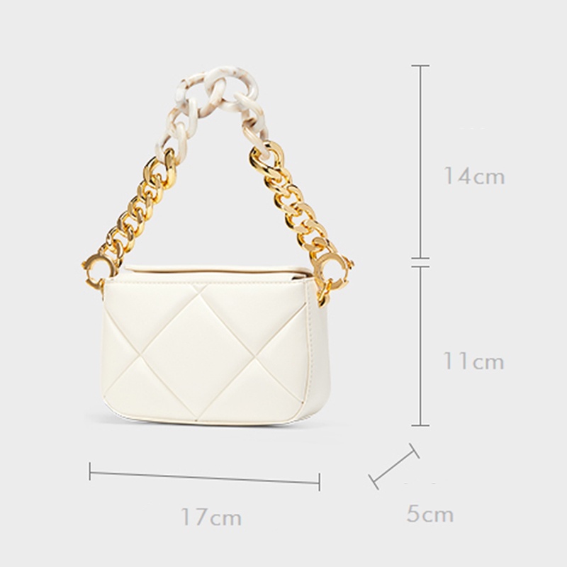 Cnk new CK2-50270926 20671366 Túi Xách Hình Vuông Nhỏ Gọn Phối Dây Xích Thời Trang Cho Nữ