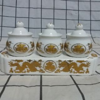 Bộ 3 chung nước có nắp thờ cúng