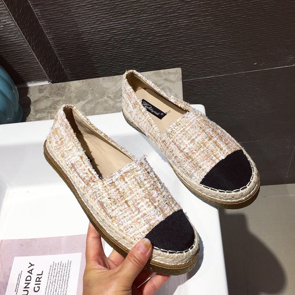 [Sẵn] Giày loafer đế cói