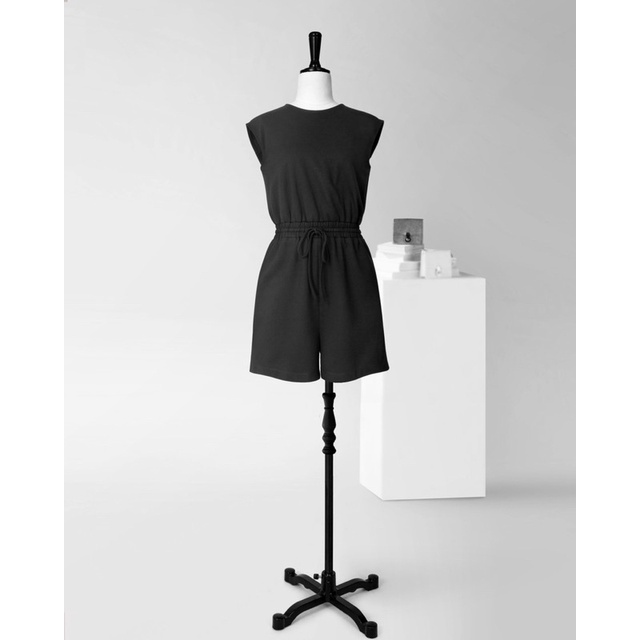 JUM030822-Jumpsuit đen xuất