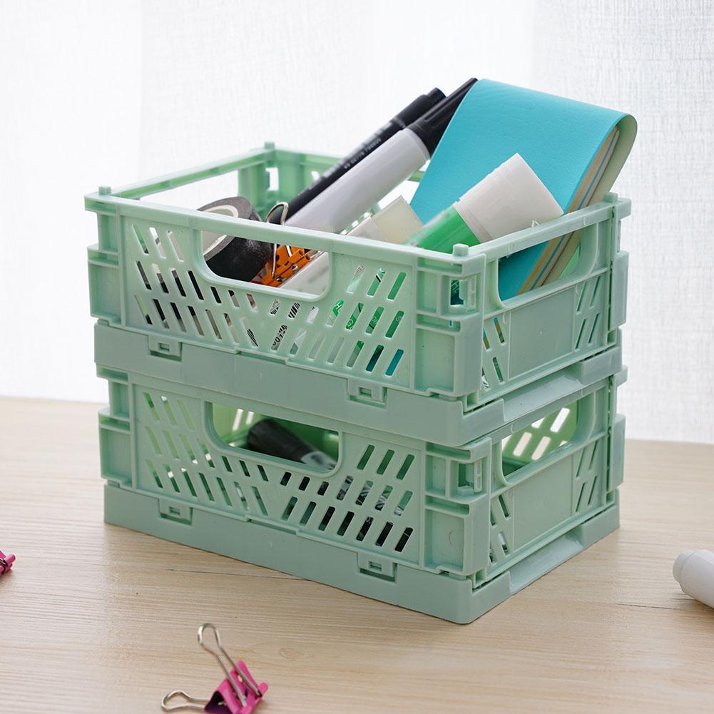 Gấp Hộp Nhựa Lưu Trữ Máy Tính Để Bàn Tổ Chức Tài Khoản Giỏ Văn Lưu Băng Trữ Phẩm Phòng Tay M8L8