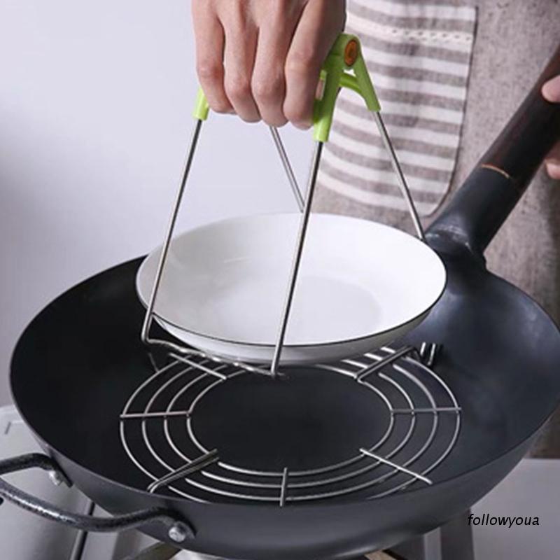 Giá đỡ ráo dầu bằng thép không gỉ hình bán nguyệt tiện dụng cho nhà bếp