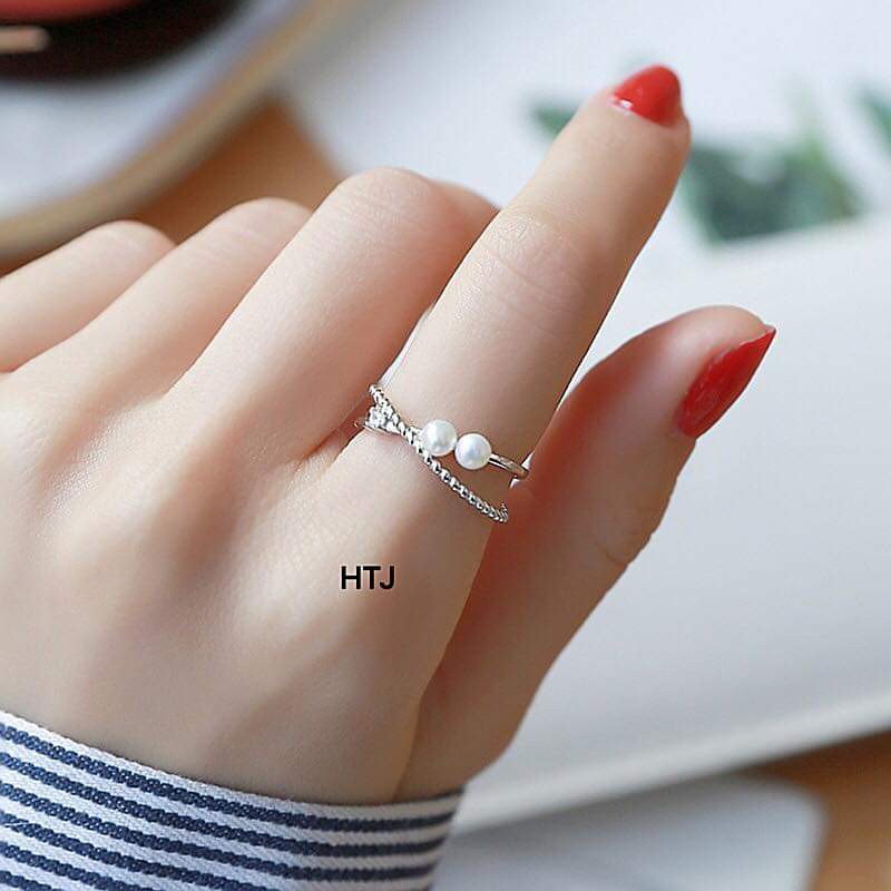 Nhẫn BẠC TA gắn trai thật nước ngọt