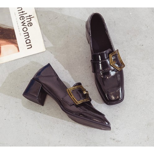 Giày Oxfort da bóng gót cao 5cm | BigBuy360 - bigbuy360.vn