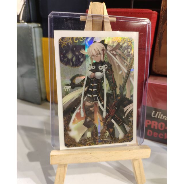 Thẻ bài sưu tầm bánh xốp Fate Grand Order FGO Okita Souji SR - Secret Rare - Tặng bọc bài nhựa bảo quản