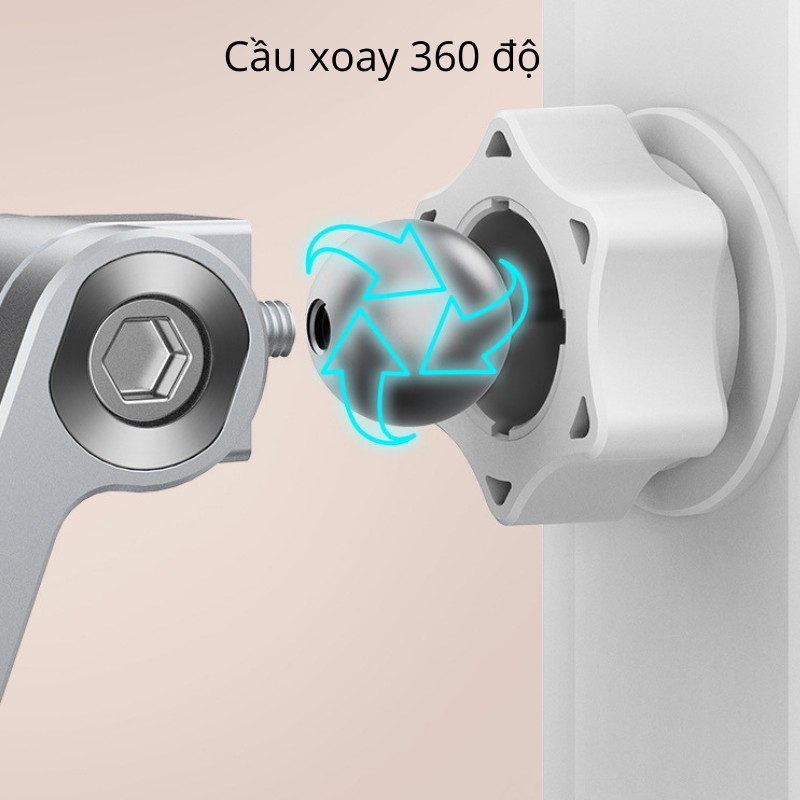 Giá đỡ ipad, máy tính bảng P15, hợp kim nhôm, xoay 360 độ,có thể gấp gọn, cho iPhone, iPad, Samsung - Techroom.vn