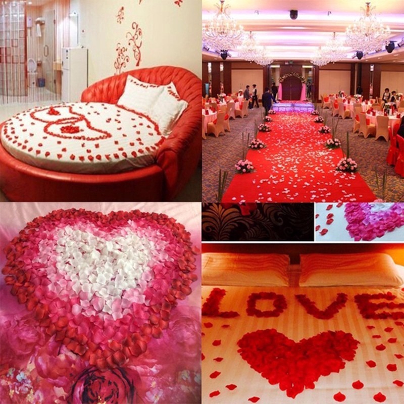 500 Cánh Hoa Hồng Lụa Trang Trí Tiệc Cưới
