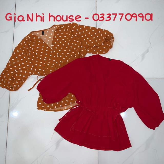Áo peplum tay lỡ