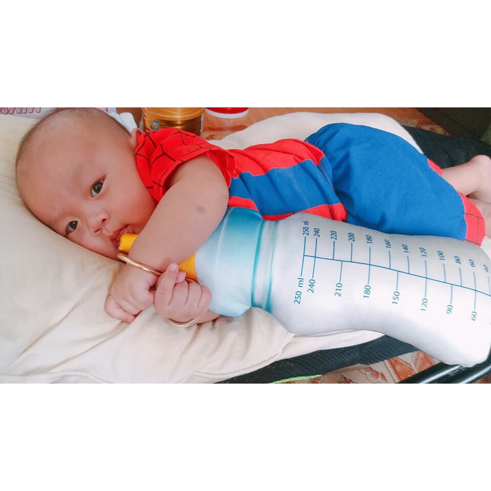 Gối ôm 3D bình sữa, Chai Bia Ken, Tiger 60cm chất lượng cao_gấu bông đẹp rẻ cho bé _MOMOMART