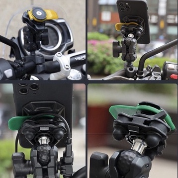 Kẹp điện thoại xe máy LEKA OSOPRO CHÍNH HÃNG  - CHÂN GƯƠNG LKY815