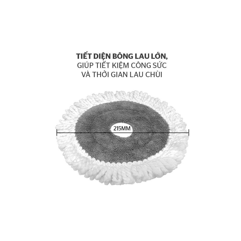 [Mã LIFEHL25 giảm 10% đơn350K] Bông lau nhà xoay 360 độ SUNHOUSE thế hệ mới KS-CO260S