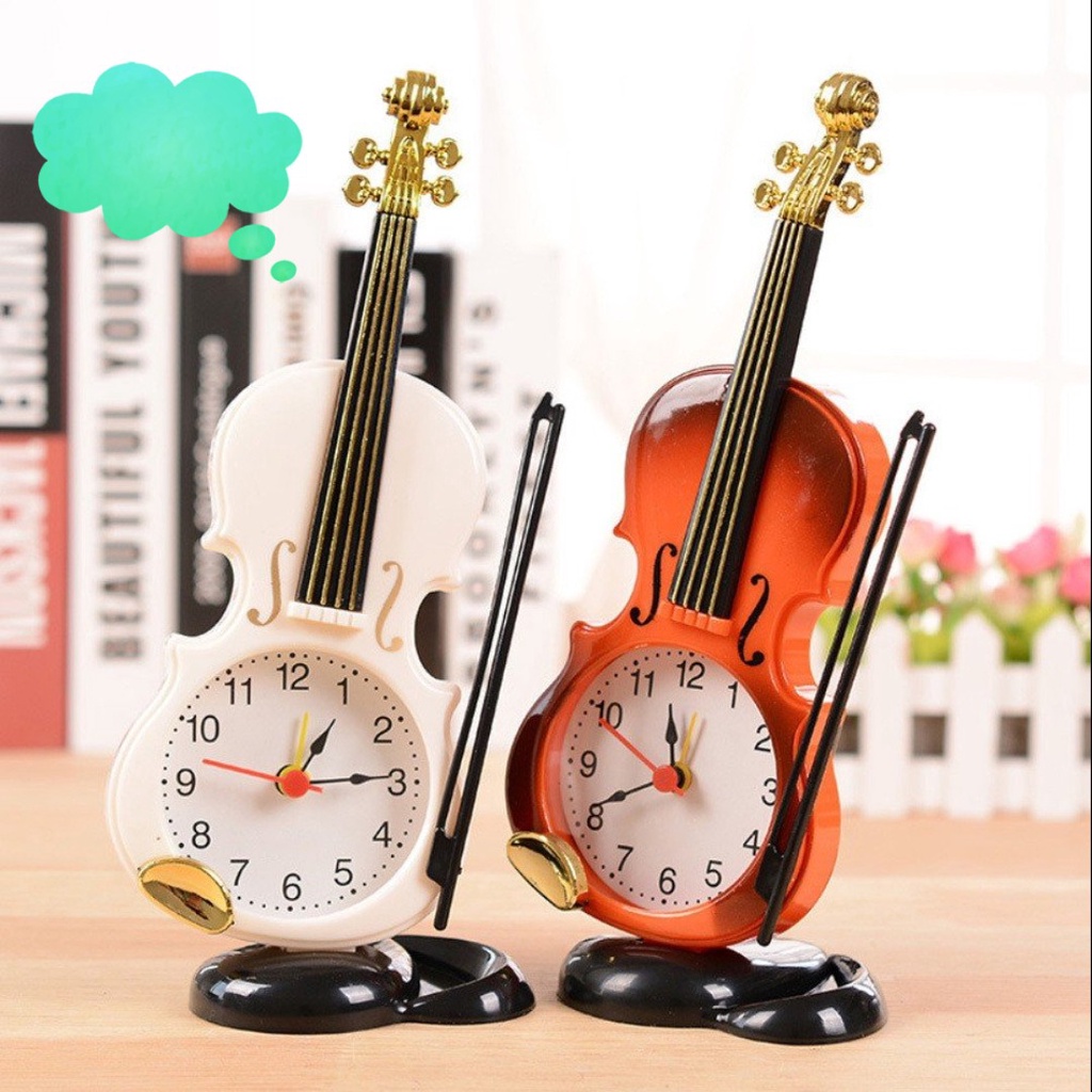 MVP2320 Đồng hồ báo thức để bàn hình cây đàn violin sáng tạo