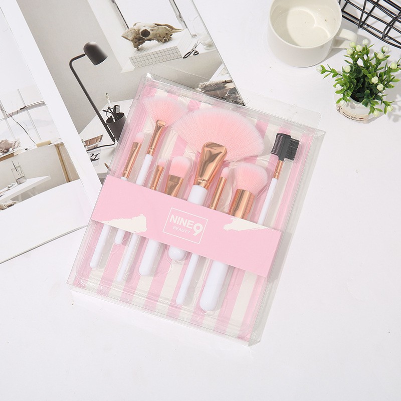 Bộ Cọ Trang Điểm 8 món Nine9 Beauty cọ nền cọ tán phấn cọ tạo khối cọ mắt cọ mí mắt cọ lông mày