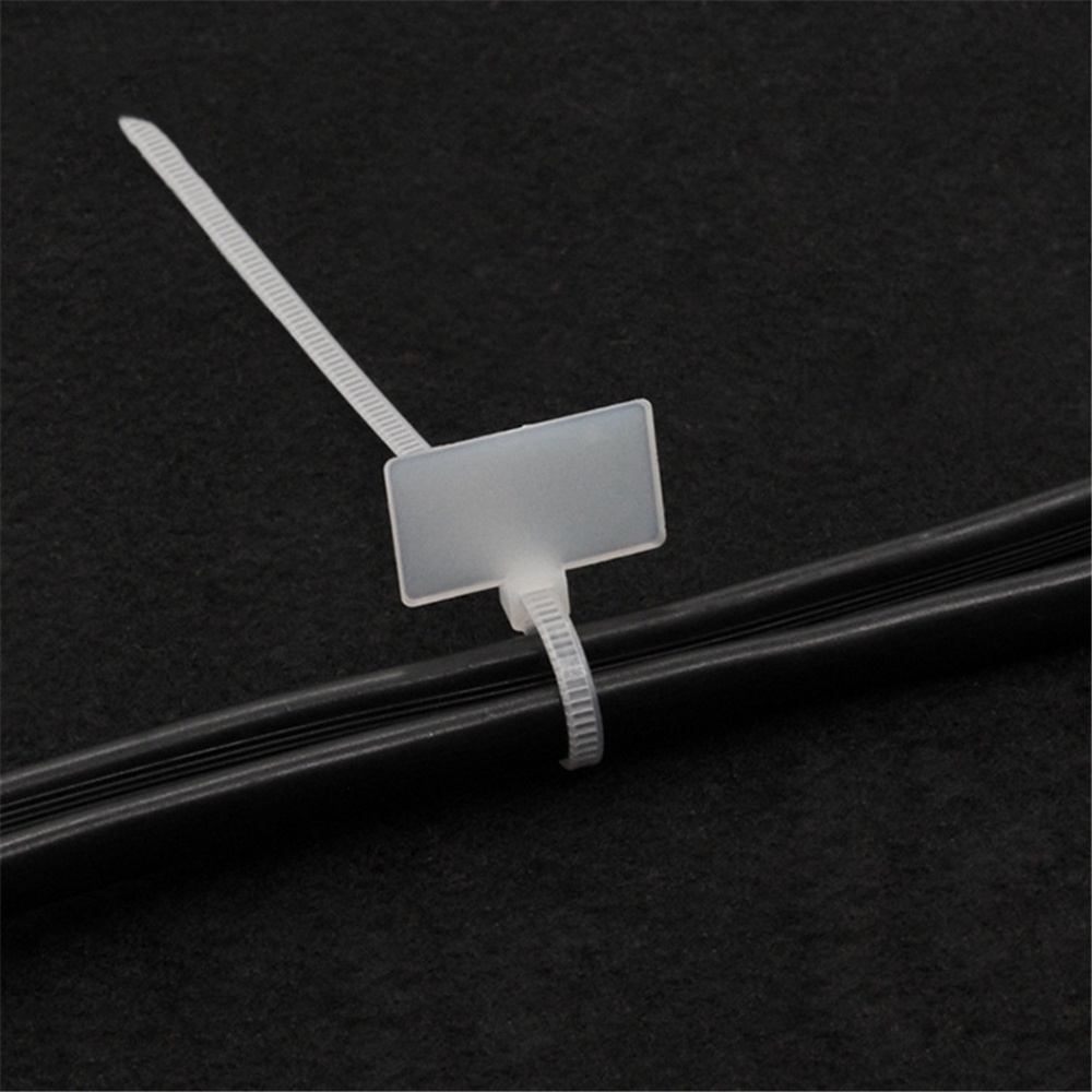 Bộ 50 sợi dây rút buộc cáp có nhãn đánh dấu bằng nhựa 4*150mm