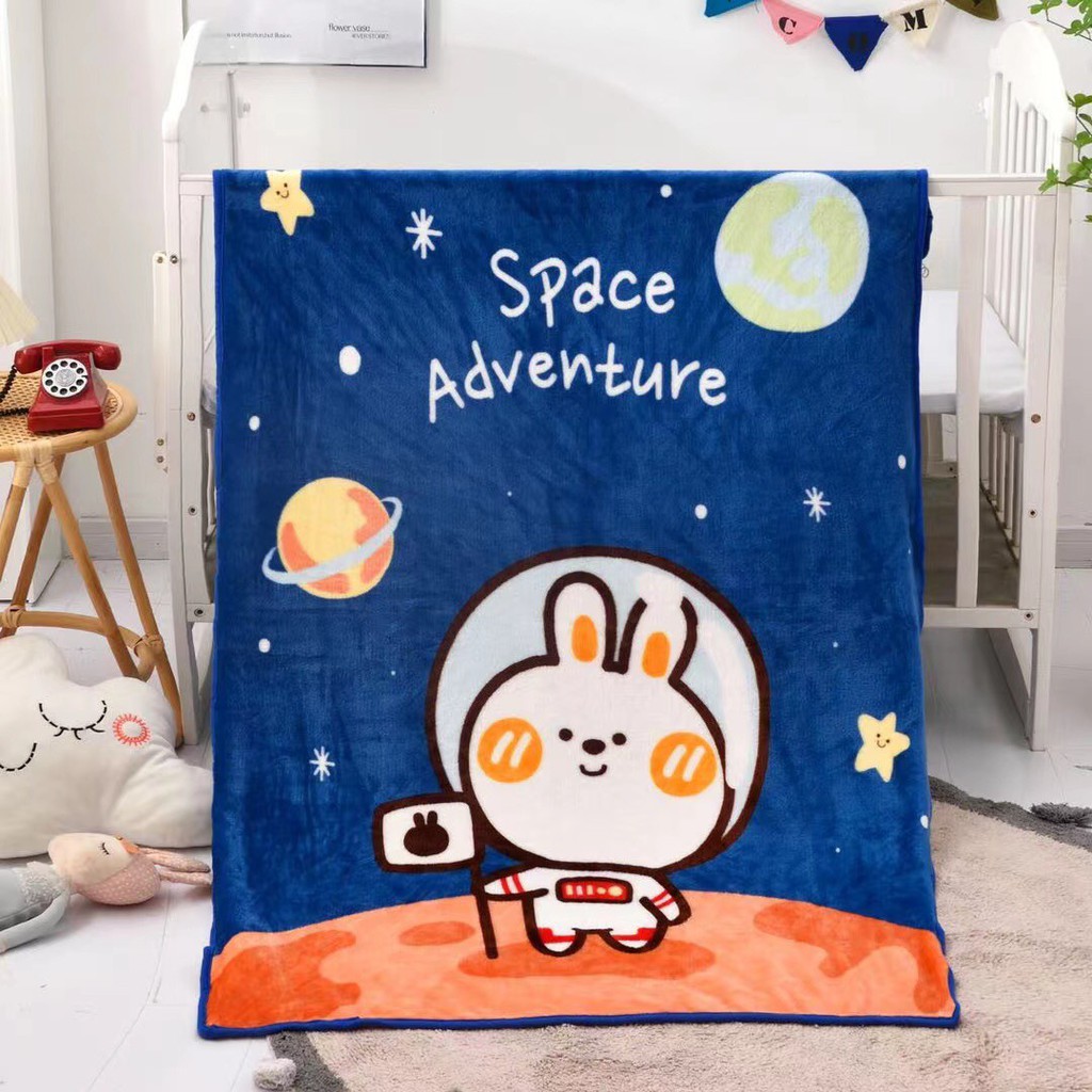 [14 mẫu]Chăn Lông Tuyết cho Bé, Chăn 4 Mùa In 3D Hoạt Hình KT 100x140cm