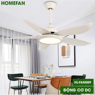 Quạt trần đèn trang trí phòng khách đẹp hiện đại - HLFAN089