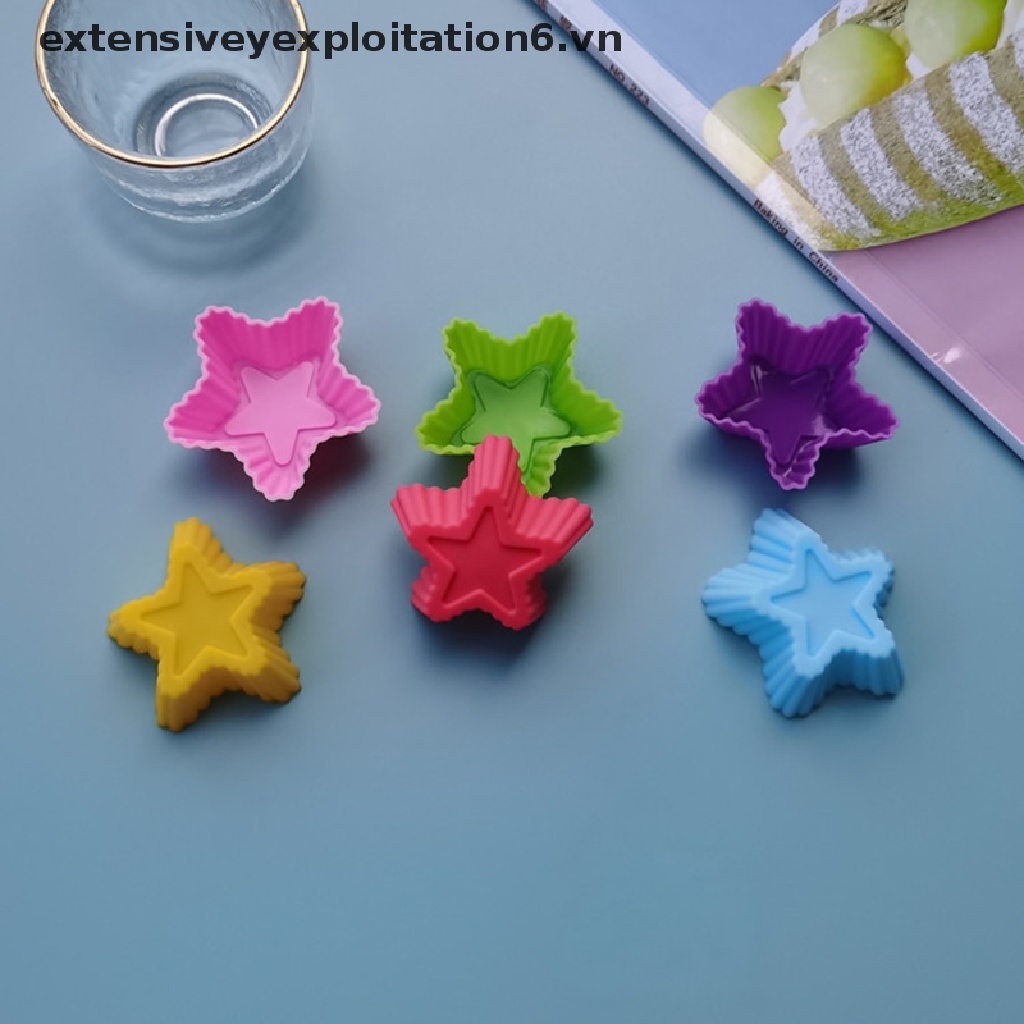 Bộ 6 Khuôn Silicone Làm Bánh Cupcake / Muffin / E6VN / 6 Cái DIY