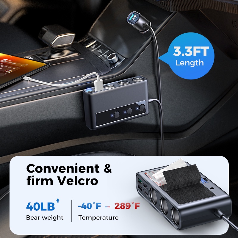 JOYROOM Tẩu Sạc Nhanh Kỹ Thuật Số 9 Trong 1 154W Cho Xe Hơi iPhone | BigBuy360 - bigbuy360.vn