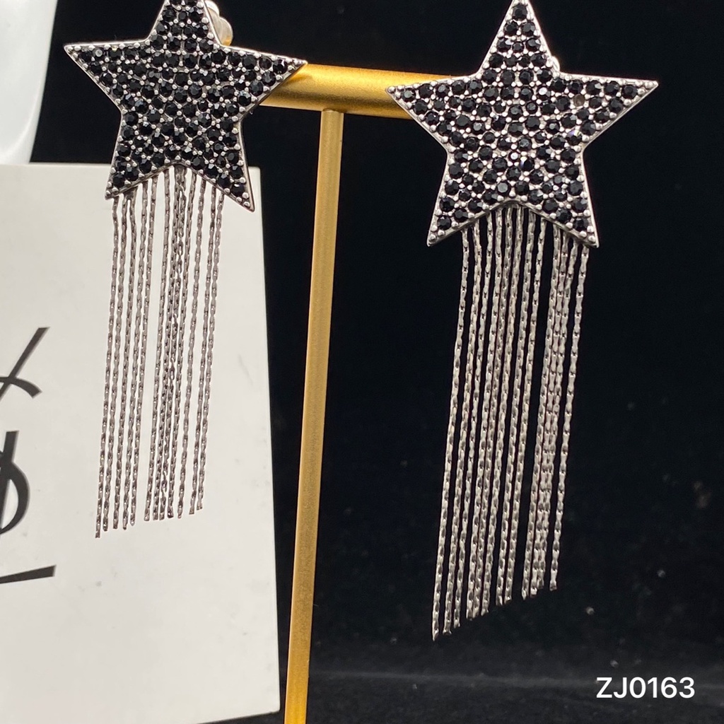 Khuyên Tai Tua Rua Hình Ngôi Sao Đính Đá Phong Cách Mới